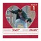 Red Suede Mat Board for 31x31 Frames - Heart Opening for 26x26 Photos